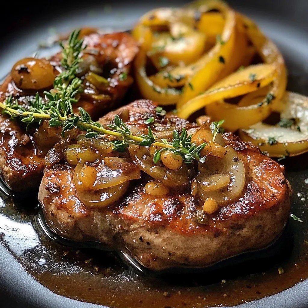 Braumeisterpfanne mit Nackensteaks und vielen Zwiebeln