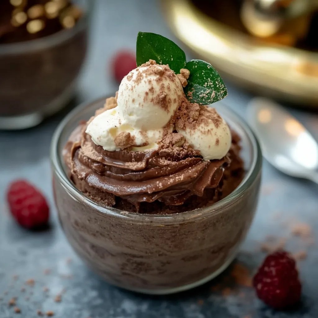 Schokomousse mit Spekulatiussahne