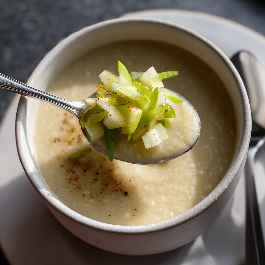 Blumenkohlsuppe mit Sellerie und Apfel