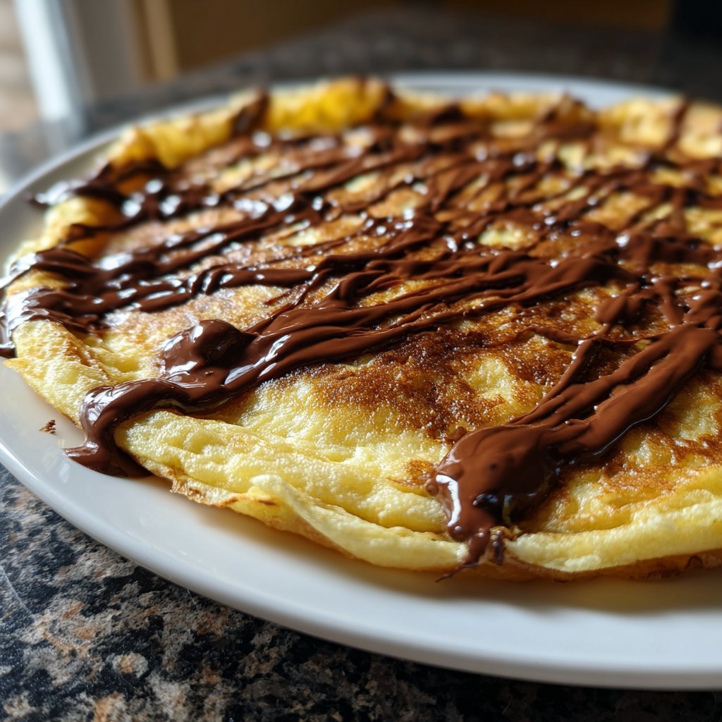 Pfannkuchen mit Schokolade