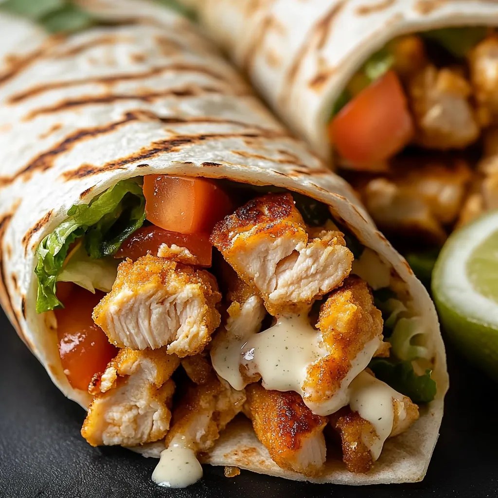 Knuspriger Chicken Ranch Snack Wrap