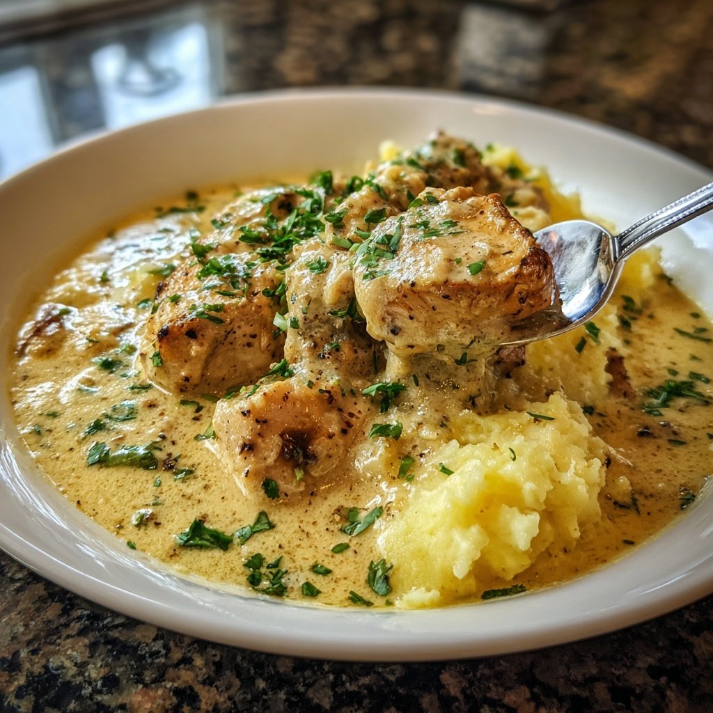 Hausmannskost Cremiges Hähnchen mit Kartoffelpüree