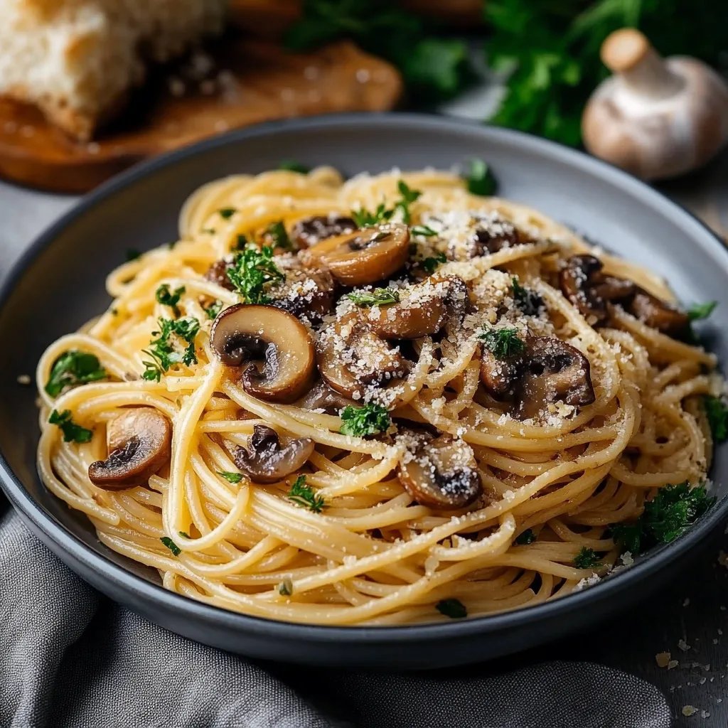 Champignon Spaghetti Pfanne