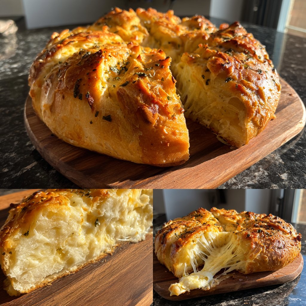 Zupfbrot Mit Käsefüllung