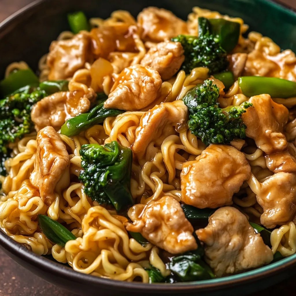 Asiatische Bratnudeln mit Huhn & Gemüse