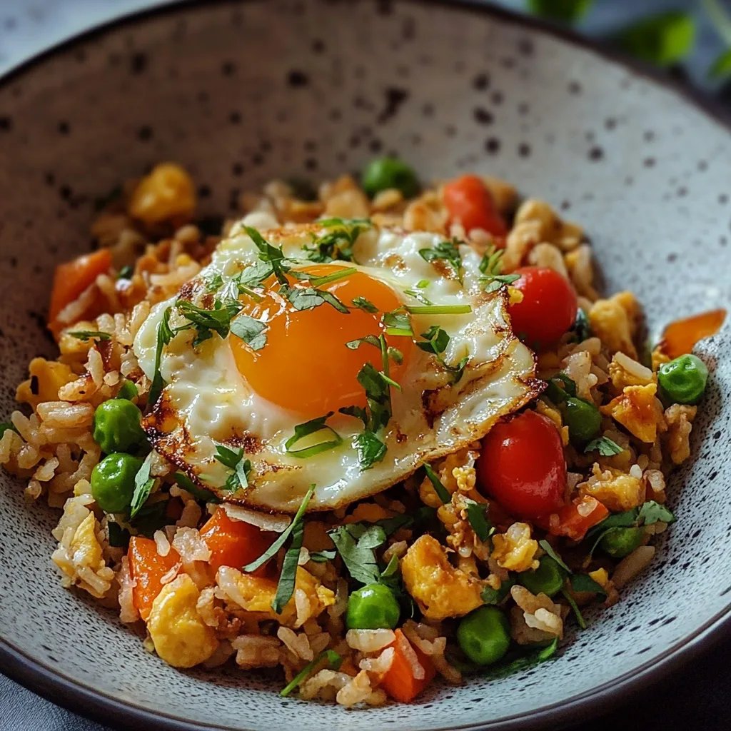 Gebratener Reis mit Ei und Gemüse