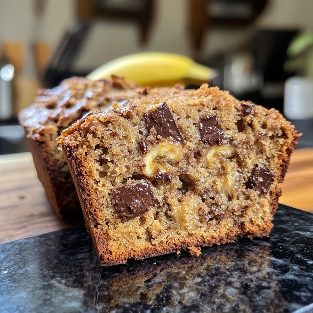 Bananenbrot mit Schokostückchen