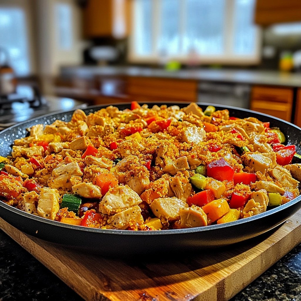 High Protein Hähnchenpfanne mit Gemüse