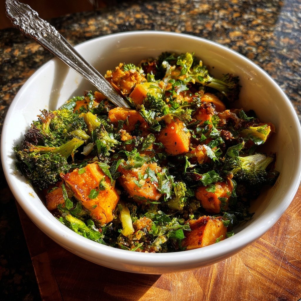 Brokkoli Süßkartoffel Bowl