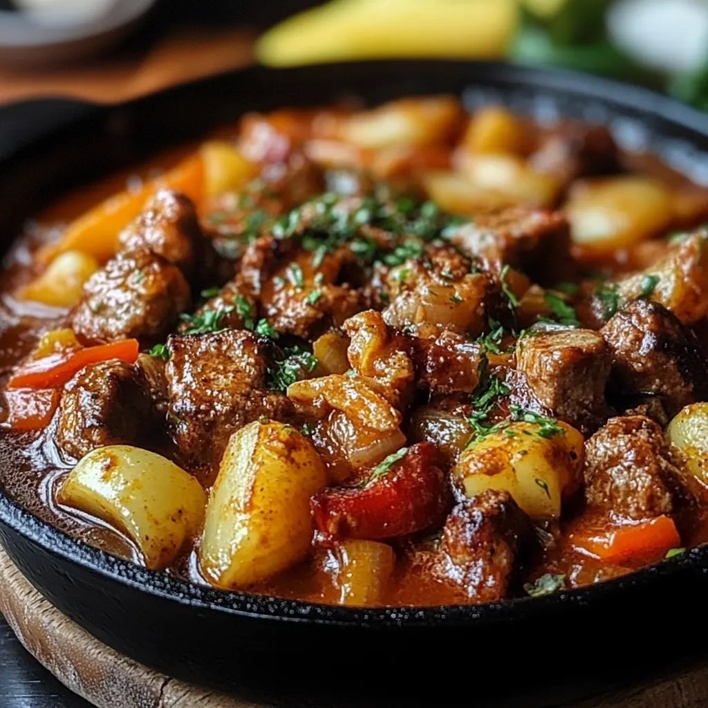 Schaschlik-Topf aus dem Ofen