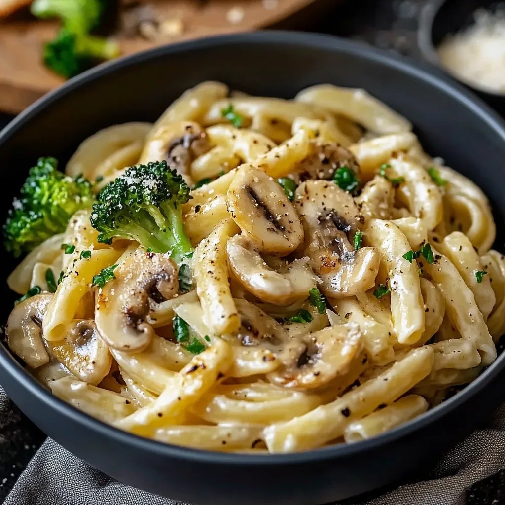 Cremige Hähnchen Brokkoli Pasta