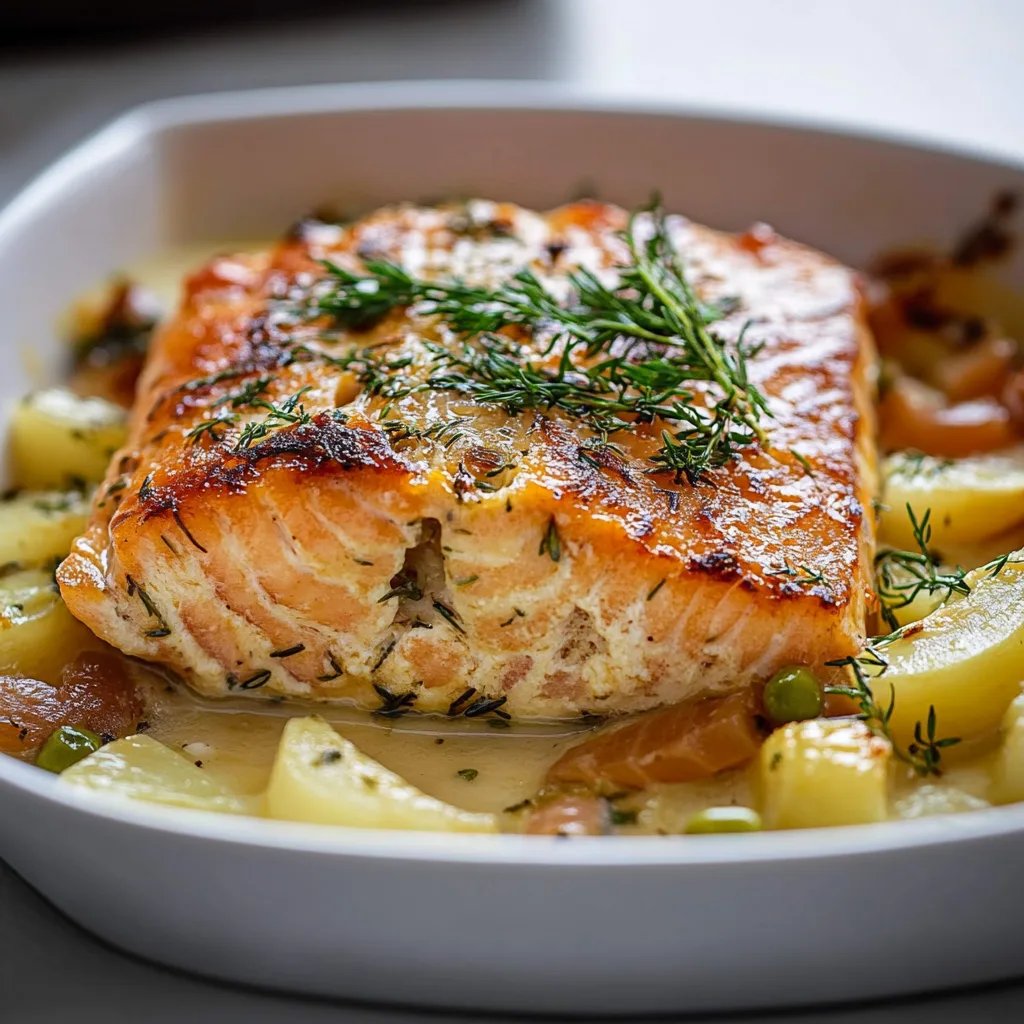 Lachs-Kartoffel Auflauf