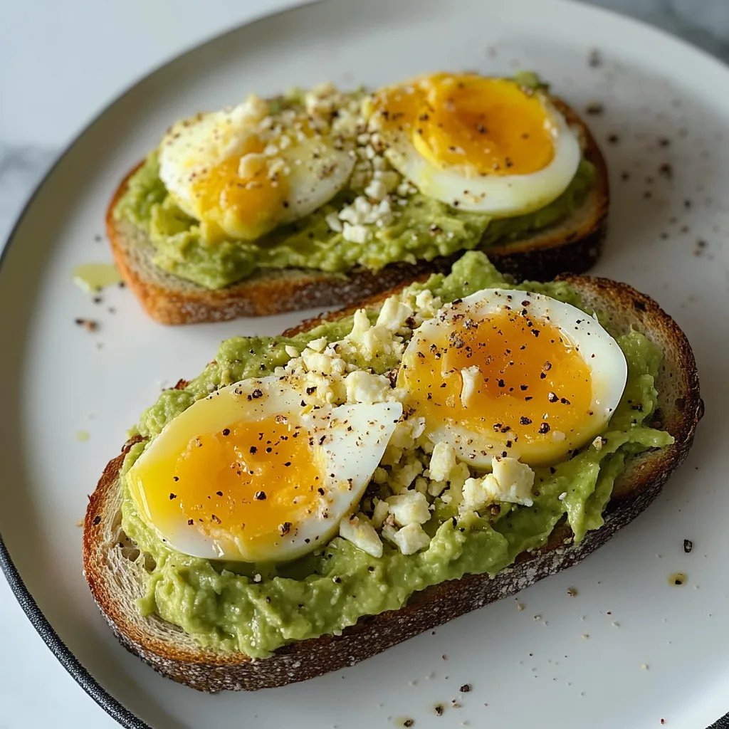 Avocado-Toast mit Eiern