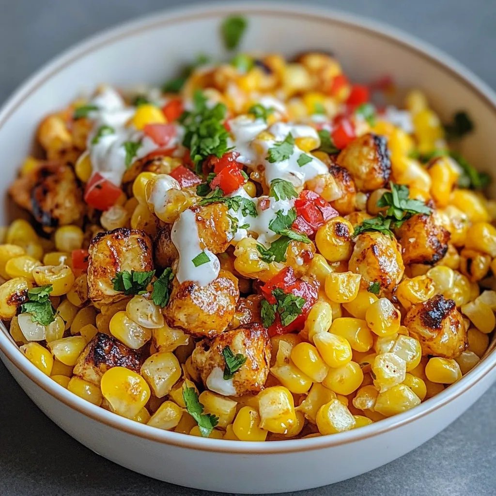 Street Corn Hähnchen Reis Bowl