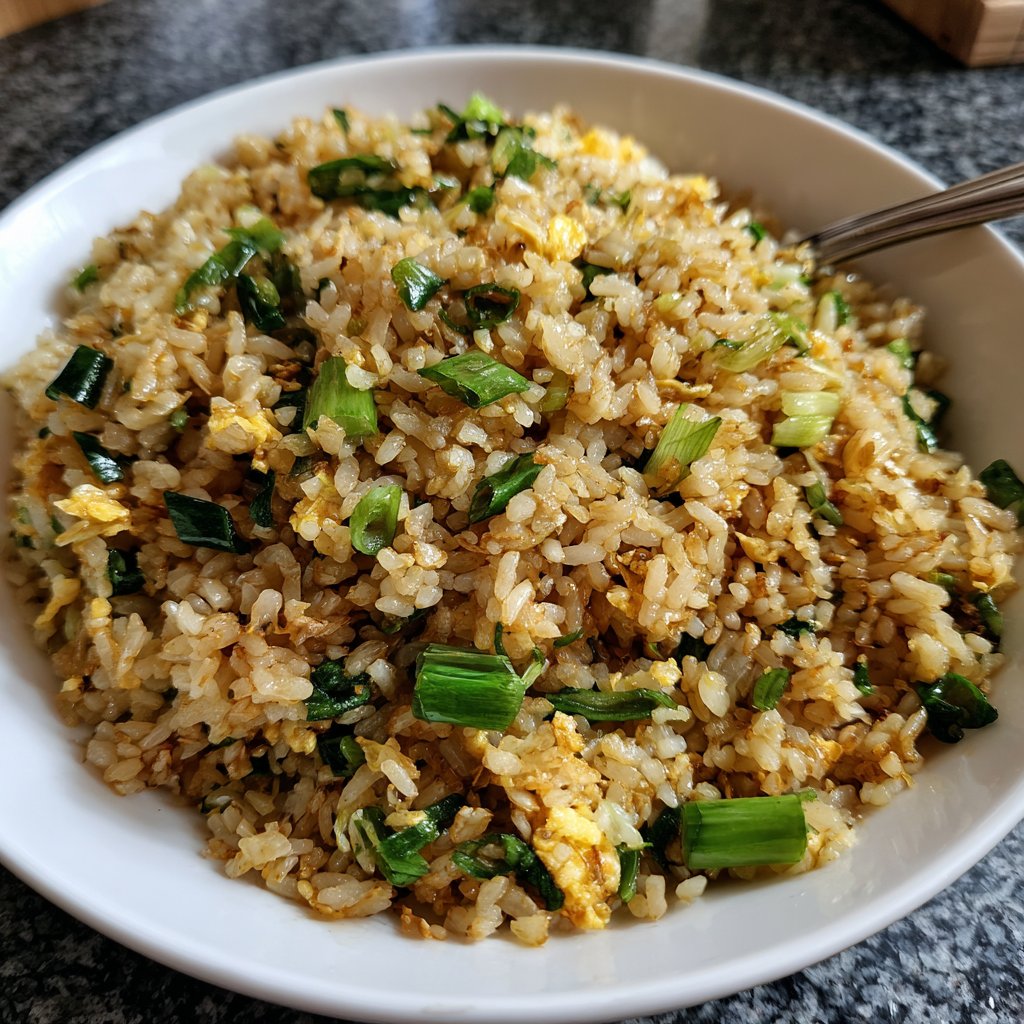 Gebratener Reis mit Frühlingszwiebeln