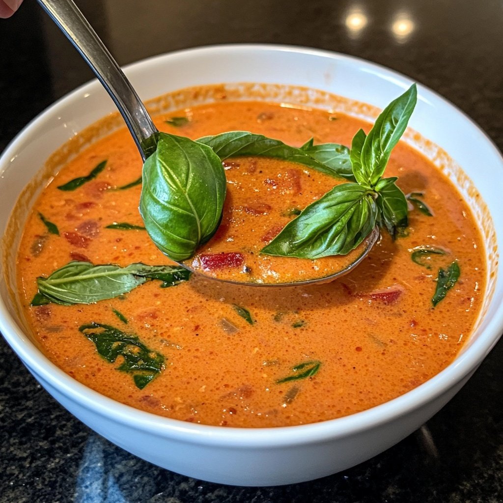 Tomatensuppe mit Olivenöl