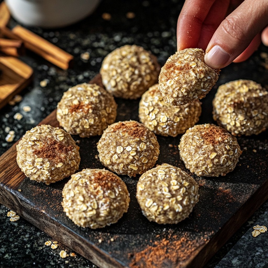 Protein Bällchen mit Zimt und Hafer