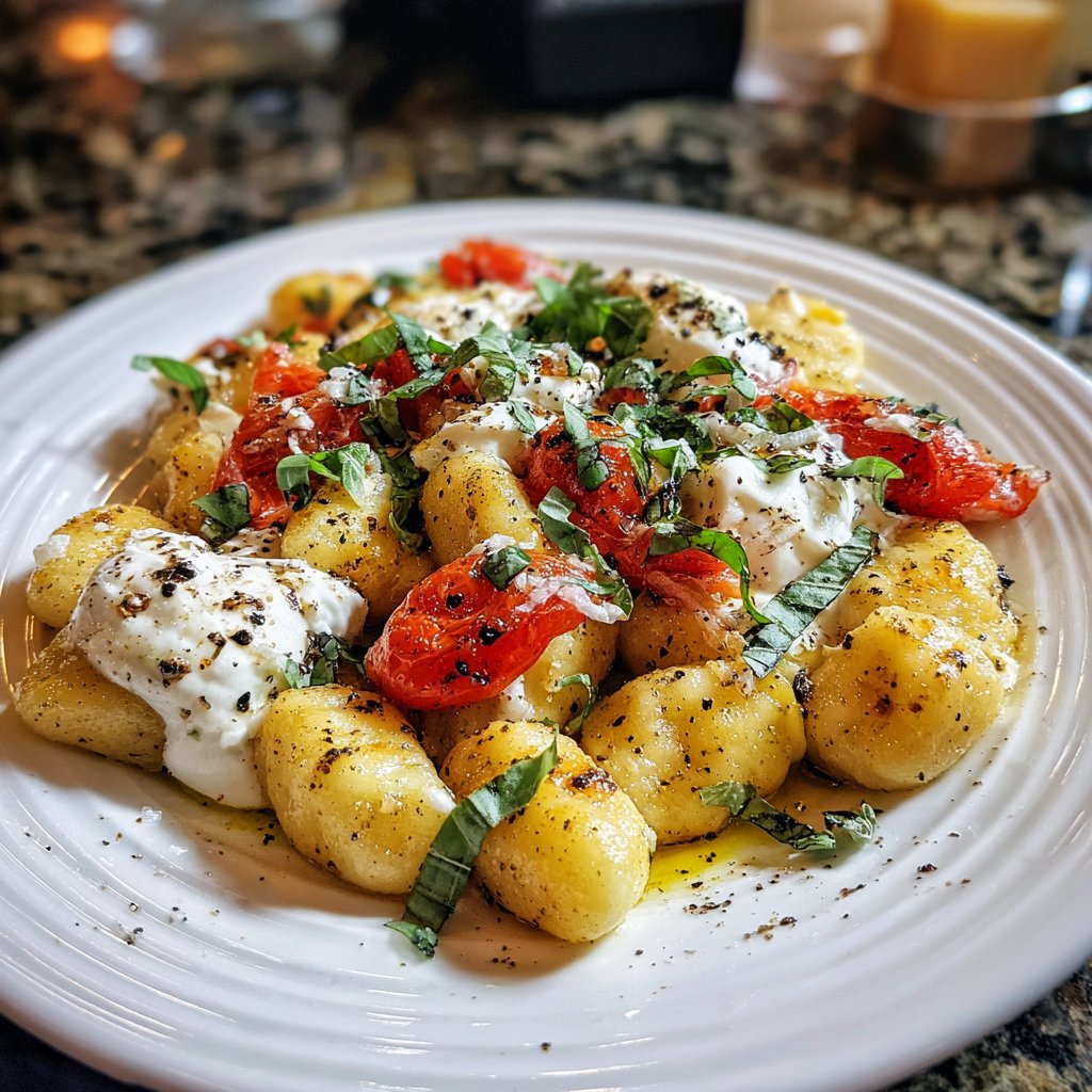 Gnocchi mit Ofentomaten und Burrata
