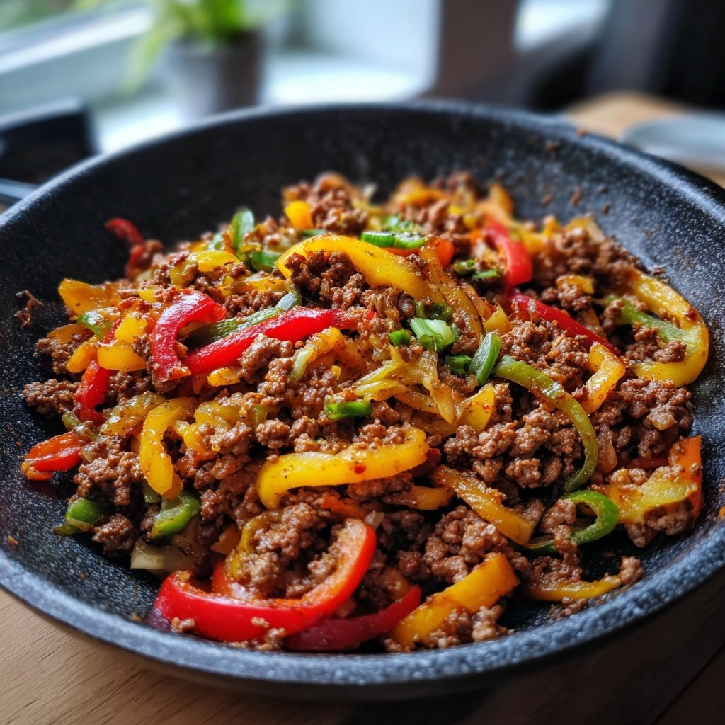 Hackfleisch Pfanne asiatisch