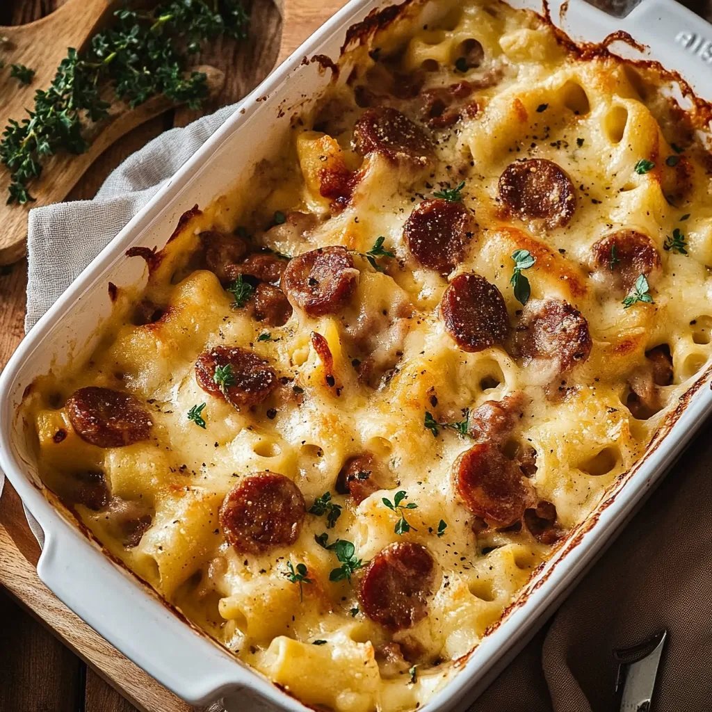 Käsenudeln mit Fleischwurst