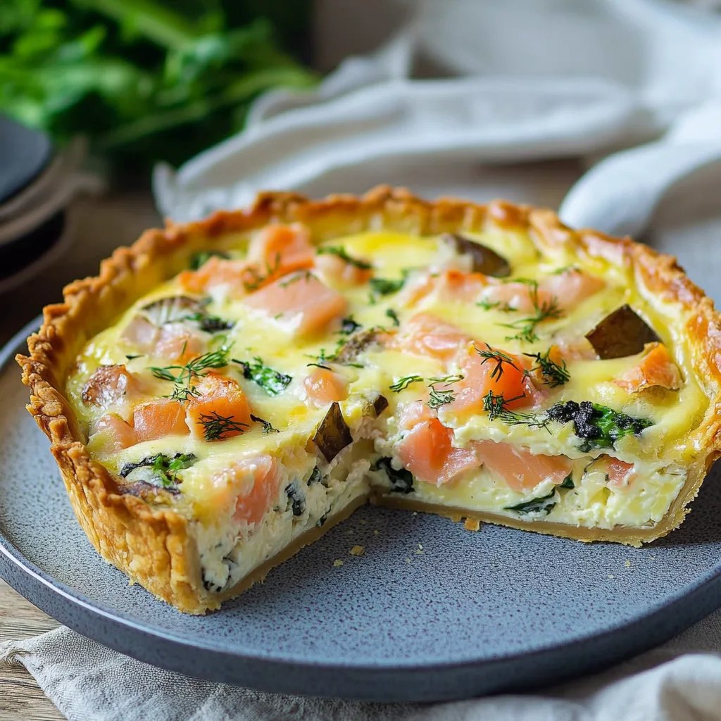 Quiche mit Lachs und Lauch