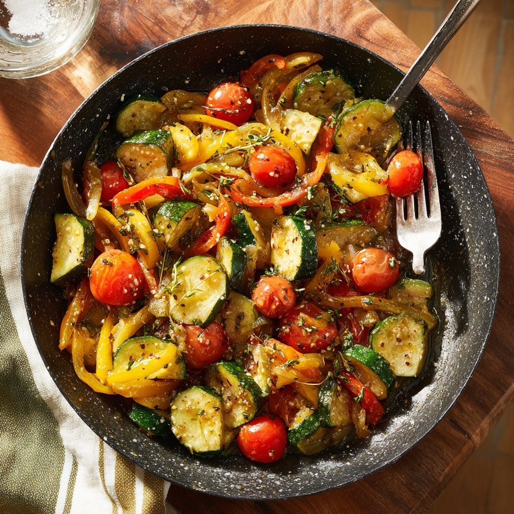 Kalorienarme Mittagspfanne